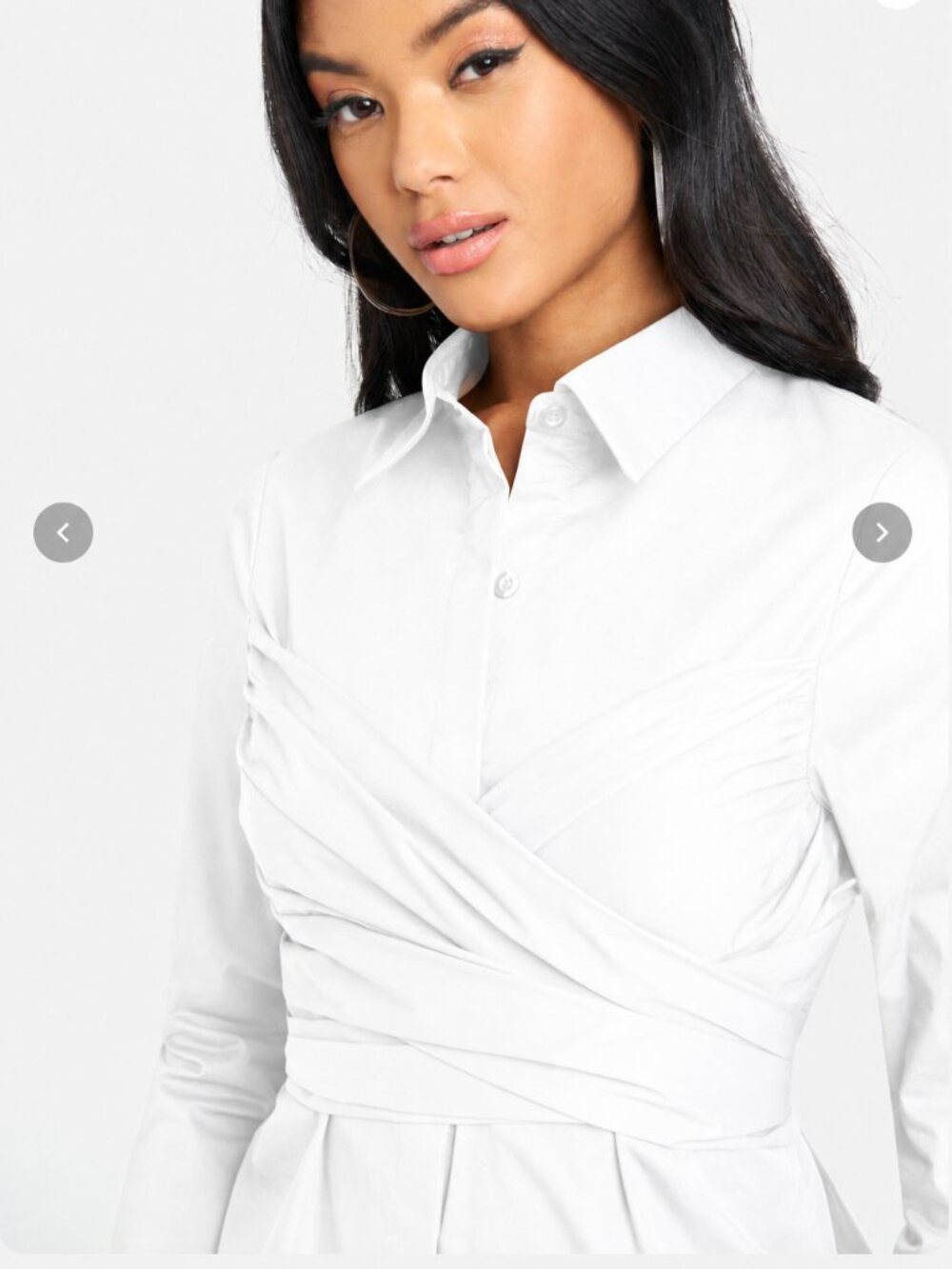 Stretch Poplin Shirt Dress